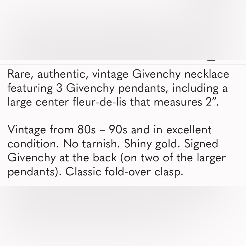 Vintage Givenchy Fleur-de-Lis Necklace - Picture 13 of 13